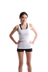 Image showing Asian woman exercising