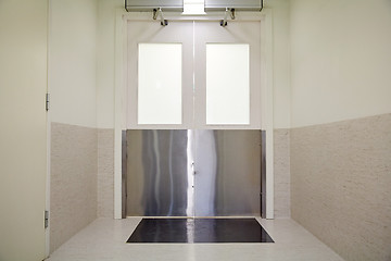 Image showing doors at hospital or laboratory corridor