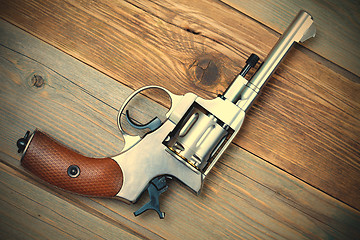 Image showing Vintage revolver nagant 