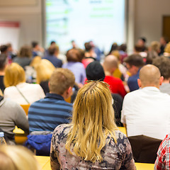 Image showing Workshop at university lecture hall.