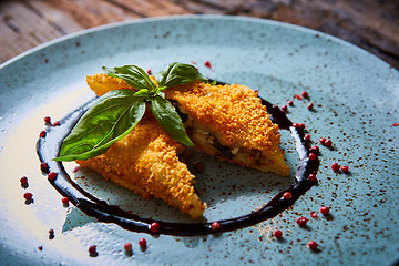 Image showing Krokiety - Polish style croquettes filled with beef 