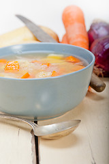 Image showing Traditional Italian minestrone soup 