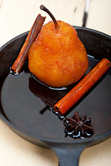 Image showing poached pears delicious home made recipe 