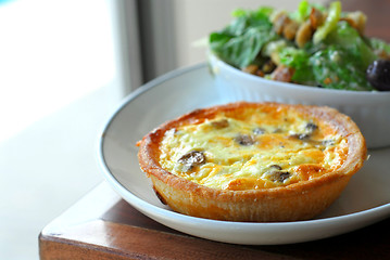 Image showing Quiche and salad