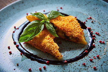 Image showing Krokiety - Polish style croquettes filled with beef 