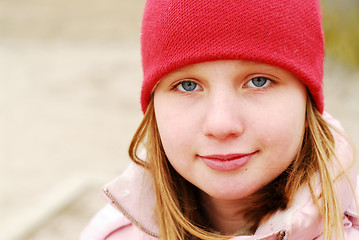 Image showing Girl in a red hat