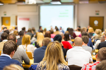 Image showing Workshop at university lecture hall.