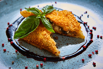 Image showing Krokiety - Polish style croquettes filled with beef 