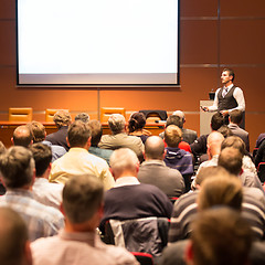 Image showing Speaker at Business Conference and Presentation.