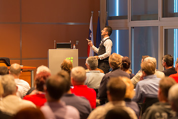 Image showing Speaker at Business Conference and Presentation.