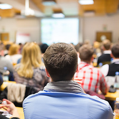 Image showing Workshop at university lecture hall.