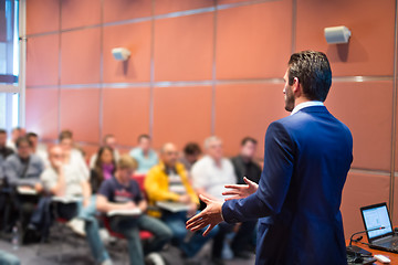 Image showing Speaker at Business Conference and Presentation.