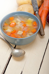 Image showing Traditional Italian minestrone soup 