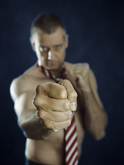 Image showing business man fighting