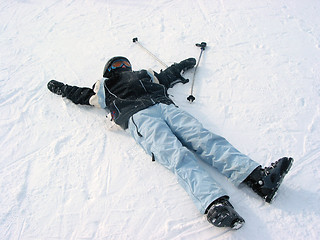 Image showing Child ski winter