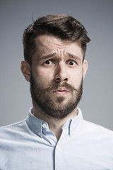 Image showing Close up face of  discouraged man 