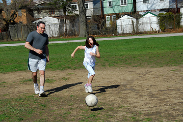 Image showing Father daughter family