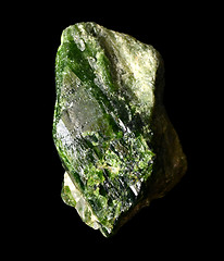 Image showing Raw green serpentine mineral