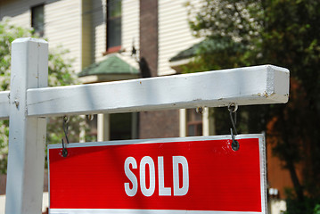 Image showing Sold house sign