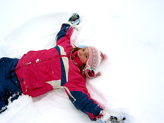 Image showing Snow angel