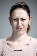 Image showing portrait of disgusted woman