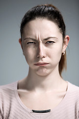 Image showing portrait of disgusted woman