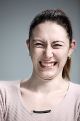 Image showing portrait of disgusted woman