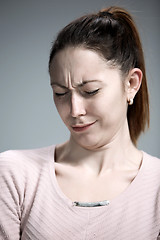 Image showing portrait of disgusted woman