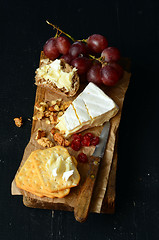 Image showing cheese and crackers