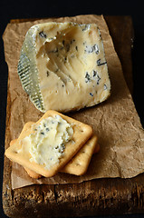 Image showing A Slice of Danish Blue cheese