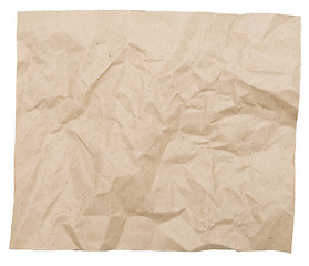 Image showing crumpled brown paper