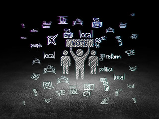 Image showing Political concept: Election Campaign in grunge dark room