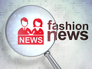 Image showing News concept: Anchorman and Fashion News with optical glass