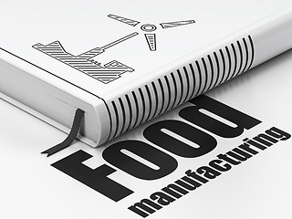 Image showing Manufacuring concept: book Windmill, Food Manufacturing on white background