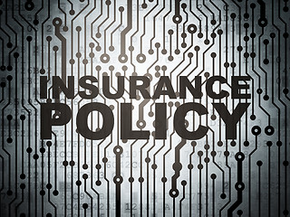 Image showing Insurance concept: circuit board with Insurance Policy