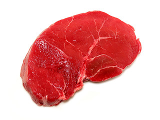 Image showing Raw steak on white background