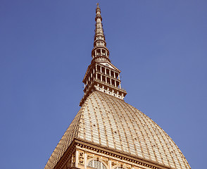 Image showing Retro look Mole Antonelliana Turin