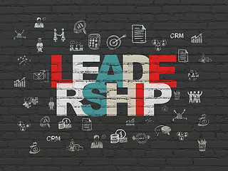 Image showing Finance concept: Leadership on wall background