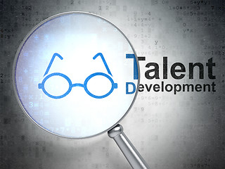 Image showing Education concept: Glasses and Talent Development with optical glass