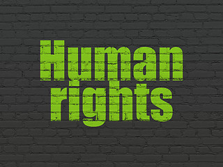 Image showing Political concept: Human Rights on wall background