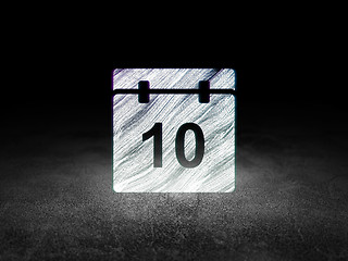 Image showing Timeline concept: Calendar in grunge dark room