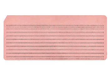 Image showing Blank Punched Card