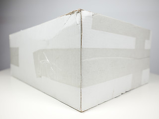 Image showing White packet parcel