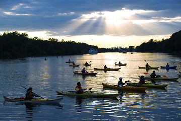 Image showing Canoeing