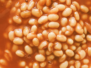 Image showing Retro looking Baked beans