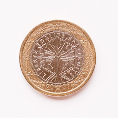 Image showing  French 1 Euro coin vintage