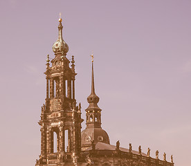 Image showing Dresden Hofkirche vintage