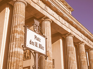 Image showing Brandenburger Tor Berlin vintage