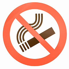 Image showing  No smoking sign vintage