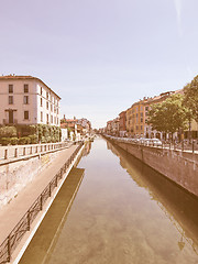 Image showing Naviglio Grande, Milan vintage